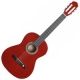 Tenson  Guitare classique 4/4 normale transparent red