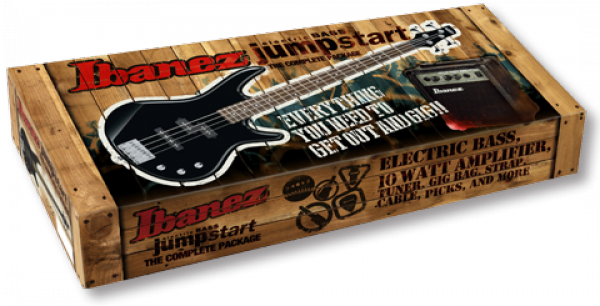 Pack guitare basse Ibanez GSR200BK + ampli Ibanez (+ housse + accordeur +  câble)